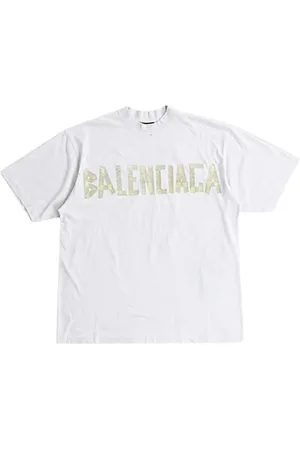Balenciaga Koszulki, Mężczyzna, Biały, S, Len, Vintage Oversize Tee Shirt Unisex