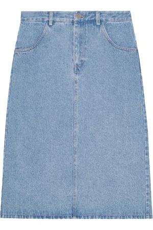 Opéra Sport Spódnice, Kobieta, Niebieski, XS, Denim, Denimowa Spódnica z Bawełny Lily