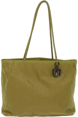Dior Pre-owned, Kobieta, Zielony, ONE SIZE, Nylon, Pre-owned Canvas totes