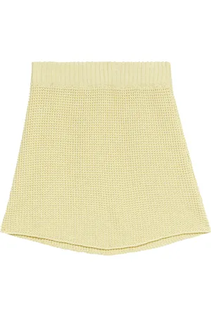 Rodebjer Spódnice, Kobieta, Żółty, M, Cotton-Knit Mini Skirt