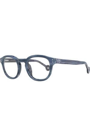 Hally & Son Akcesoria, unisex, Niebieski, ONE SIZE, Niebieskie Okulary Optyczne z Sprężynowym zawiasem