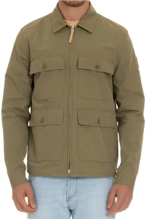 Belstaff Kurtki, Mężczyzna, Zielony, 2XL, Zielony Plaszcz Outdoorowy z Bawelny