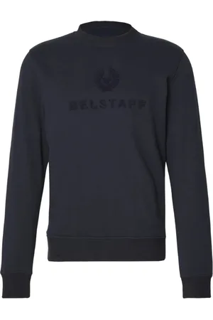 Belstaff Bluzy, Mężczyzna, Niebieski, S, Bawełna, Sweatshirt Varsity Dark Ink