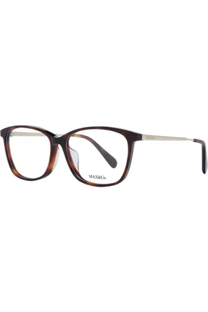 Max&Co. Akcesoria, Kobieta, brązowy, ONE SIZE, Brązowe Okulary Optyczne w Kształcie Trapezu dla Kobiet