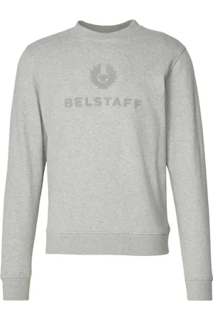 Belstaff Bluzy, Mężczyzna, Szary, M, Bawełna, Sweatshirt Varsity w starym srebrnym heather
