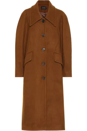 Low Classic Płaszcze, Kobieta, brązowy, M, Nougat Oversize Wełniany Płaszcz
