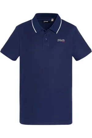 Schott NYC Koszulki, Mężczyzna, Niebieski, S, Polo z bawełny Paul