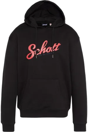 Schott NYC Bluzy, Mężczyzna, Czarny, L, Bluza z kapturem Spencer