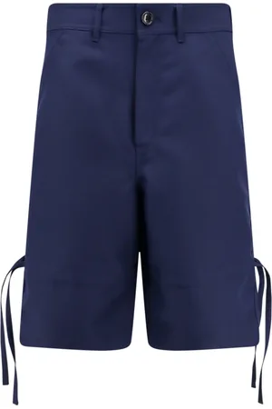 Comme des Garçons Szorty, Mężczyzna, Niebieski, M, Poliester, Niebieskie szorty z guzikiem i zamkiem