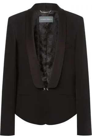 Alberta Ferretti Kurtki, Kobieta, Czarny, L, Elegancki Czarny Blezer