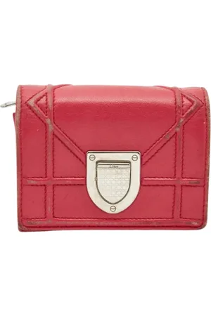 Dior Pre-owned, Kobieta, Różowy, ONE SIZE, Pre-owned skórzane portfele