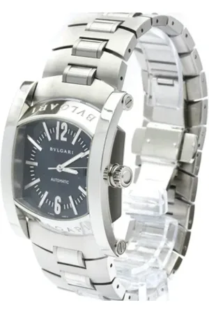 Bvlgari Pre-owned, Mężczyzna, Czarny, ONE SIZE, Pre-owned Stainless Steel watches