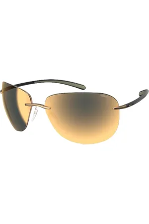 Silhouette Akcesoria, unisex, Żółty, ONE SIZE, Okulary przeciwsłoneczne Bayside 8729 Czarny Pustynia Beż/Złoto