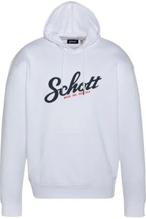 Schott NYC Bluzy, Mężczyzna, Biały, S, Bluza z kapturem Spencer