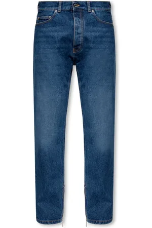 OFF-WHITE Jeansy, Mężczyzna, Niebieski, W30, Bawełna, Jeansyy z Logo