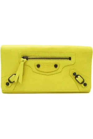 Balenciaga Pre-owned, Kobieta, Żółty, ONE SIZE, Skóra, Pre-owned skórzane portfele