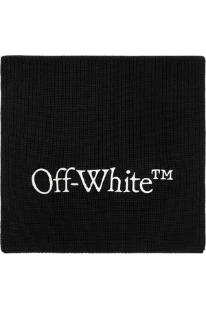 OFF-WHITE Akcesoria, Mężczyzna, Czarny, ONE SIZE, Wełna, Szal z Logo