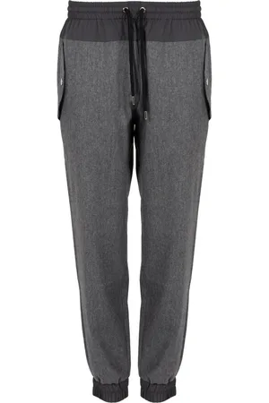 Les Hommes Spodnie, Mężczyzna, Szary, L, Eleganckie Spodnie z Wełny