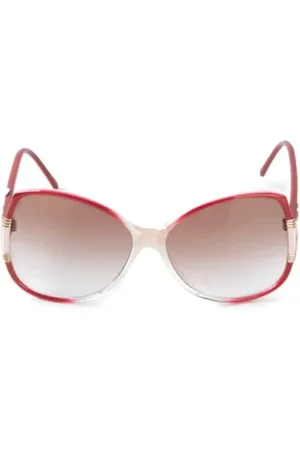 Balenciaga Pre-owned, Kobieta, Czerwony, ONE SIZE, Len, Pre-owned Plastic sunglasses