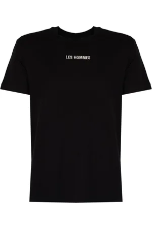 Les Hommes Koszulki, Mężczyzna, Czarny, 3XL, Klasyczny T-shirt z okrągłym dekoltem