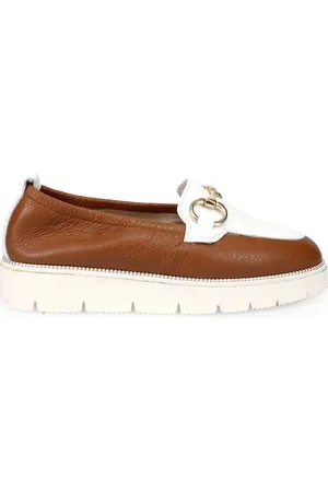 SANGIORGIO Buty, Kobieta, brązowy, 35 EU, Brązowe Skórzane Mokasyny Slip-On
