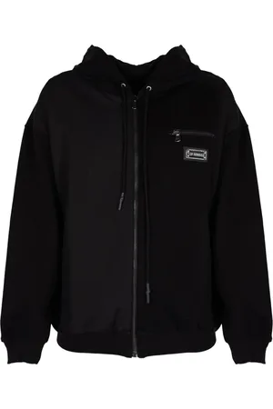 Les Hommes Bluzy, Mężczyzna, Czarny, 2XL, Kurtka z kapturem i kieszeniami na zamek