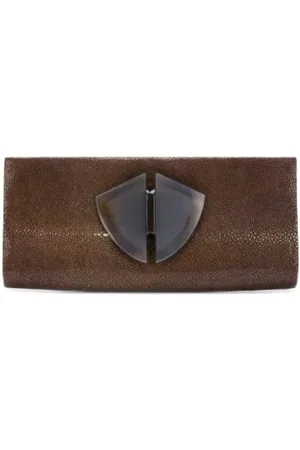 Emporio Armani Pre-owned, Kobieta, brązowy, ONE SIZE, Pre-owned Skórzane torebki