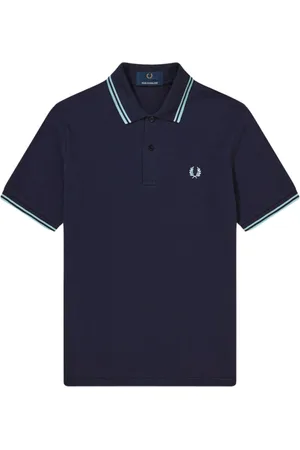 Fred Perry Koszulki, Mężczyzna, Niebieski, 3XS, Bawełna, Original Twin Tipped Polo Navy Ice