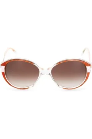 Balenciaga Pre-owned, Kobieta, Pomarańczowy, ONE SIZE, Len, Pre-owned Acetate sunglasses