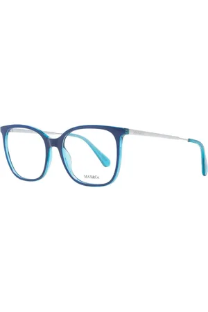 Max&Co. Akcesoria, Kobieta, Niebieski, ONE SIZE, Niebieskie Kwadratowe Okulary Optyczne dla Kobiet