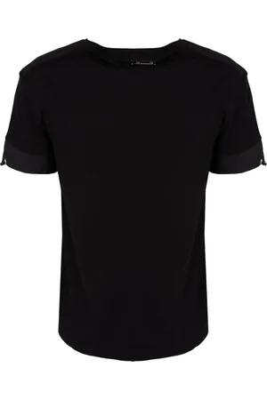 Les Hommes Koszulki, Mężczyzna, Czarny, 2XL, Elegancki T-shirt z okrągłym dekoltem