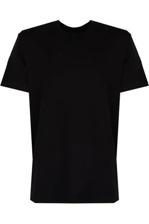 Les Hommes Koszulki, Mężczyzna, Czarny, L, Elegancki T-shirt z okrągłym dekoltem