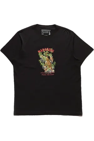 Maharishi Koszulki, Mężczyzna, Czarny, M, Bambus, Bambusowy Tygrys Graficzny Tee