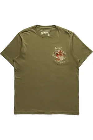 Maharishi Koszulki, Mężczyzna, Zielony, L, Bambus, Bambusowy Tygrys Tee Zielony Krótki Rękaw