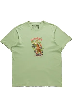 Maharishi Koszulki, Mężczyzna, Zielony, M, Bambus, Bambusowy Tygrys Graficzny Tee
