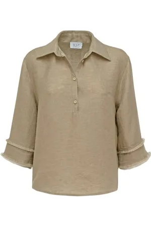 MVP Wardrobe Bluzki, Kobieta, Beżowy, S, Len, Antibes Blouse