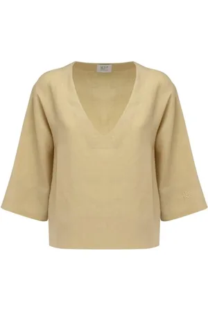 MVP Wardrobe Bluzki, Kobieta, Beżowy, S, Len, ST. Raphael Blouse