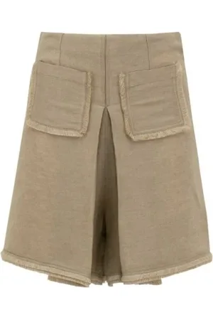MVP Wardrobe Szorty, Kobieta, Beżowy, XS, Len, Antibes Shorts
