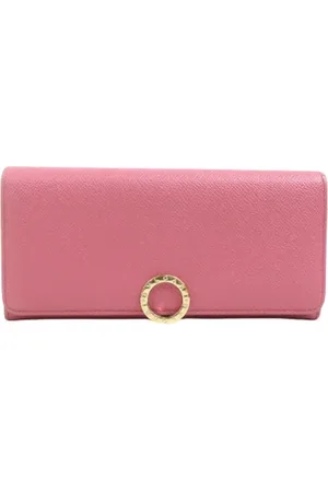 Bvlgari Pre-owned, Kobieta, Różowy, ONE SIZE, Skóra, Pre-owned skórzane portfele