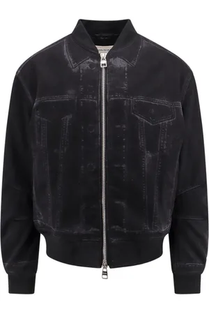 Alexander McQueen Kurtki, Mężczyzna, Czarny, L, Czarna kurtka z zamkiem