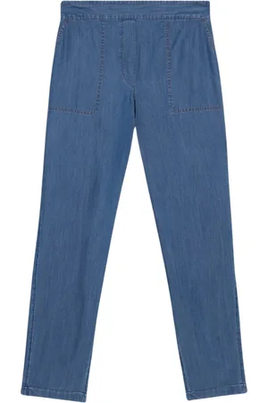 Oltre Jeansy, Kobieta, Niebieski, S, Bawełna, Joggers z Tencel