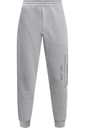 Alexander McQueen Spodnie, Mężczyzna, Szary, M, Spodnie Z Logo
