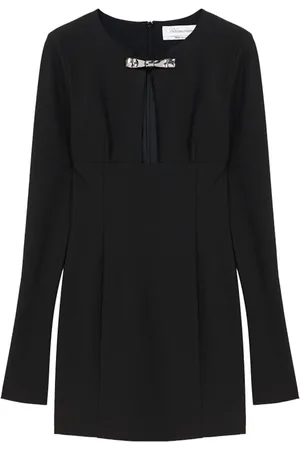 BLUMARINE Sukienki, Kobieta, Czarny, S, Czarna Sukienka z Dżerseju