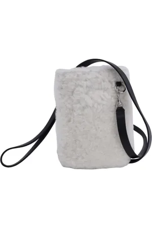Jil Sander Pre-owned, Kobieta, Biały, ONE SIZE, Skóra, Pre-owned Faux Fur shoulder-bags