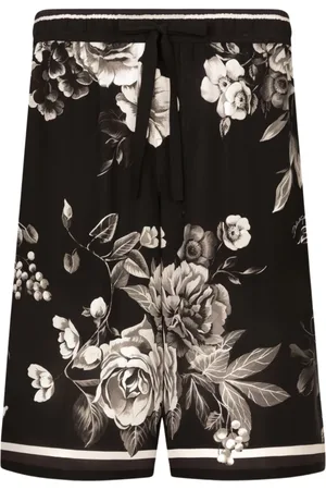 Dolce & Gabbana Szorty, Mężczyzna, Wielobarwność, L, Kwiatowe Szorty Jedwabne
