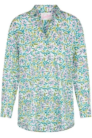 MC2 SAINT BARTH Bluzki, Kobieta, Wielobarwność, L, Brigitteflowers 55 Koszula Bawełniana Kolor Tiffany