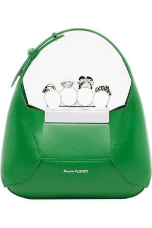 Alexander McQueen Torebki, Kobieta, Zielony, ONE SIZE, Mini Jewelled Hobo Torba - Zielony