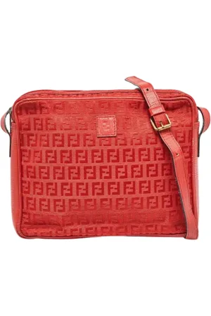 Fendi Pre-owned, Kobieta, Czerwony, ONE SIZE, Len, Pre-owned Canvas fendi-bags