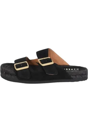 MANEBI Buty, Kobieta, Czarny, 37 EU, Zamsz, Sandały Alex Riviere
