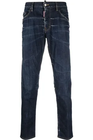 Dsquared2 Jeansy, Mężczyzna, Niebieski, 2XL, Bawełna, Granatowe spodnie Noos